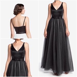Full Length Black Tulle Bridesmaid/Prom Dress