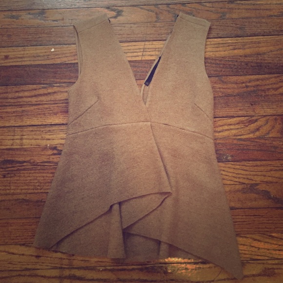 Tan wool vest