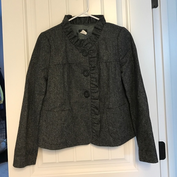 Jcrew Grey Wool Jacket Size 2