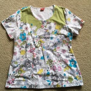 Dickies floral scrub top