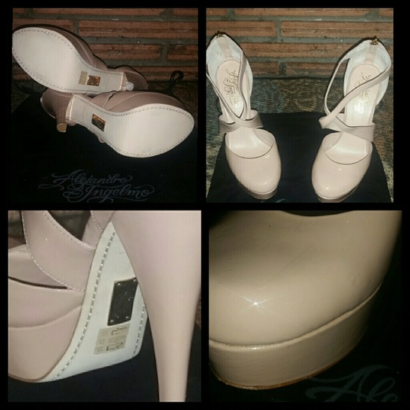 Reduced! Alejandro Ingelmo Nude Zipper Platform 6" - Picture 2 of 4