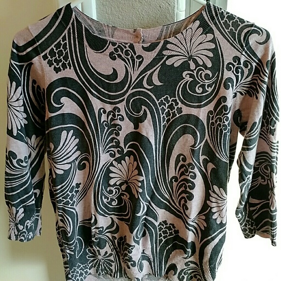 Boden pink and gray sweater