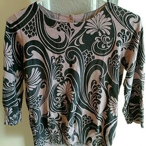 Boden pink and gray sweater