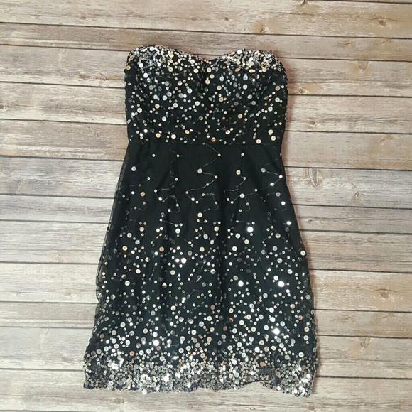 black and silver dress