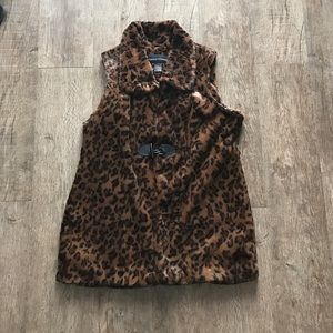 Ashley Stewart Leopard Print Vest