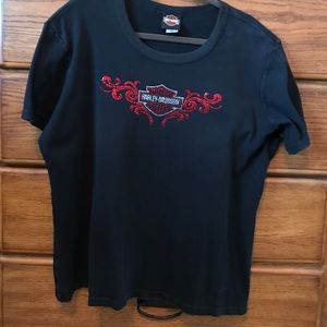 Harley Davidson Black T Shirt with Bling!