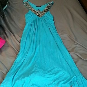 FINAL PRICE!  Blue Misshop Short Beaded Dress