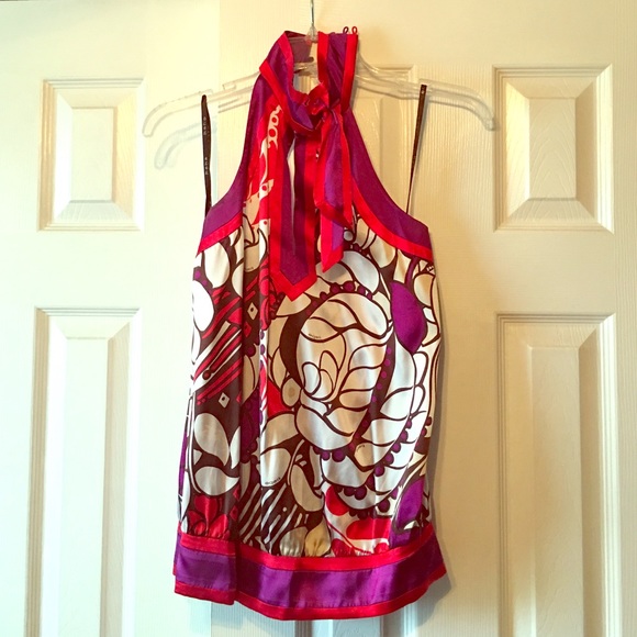 Bebe silk halter top - Picture 1 of 3