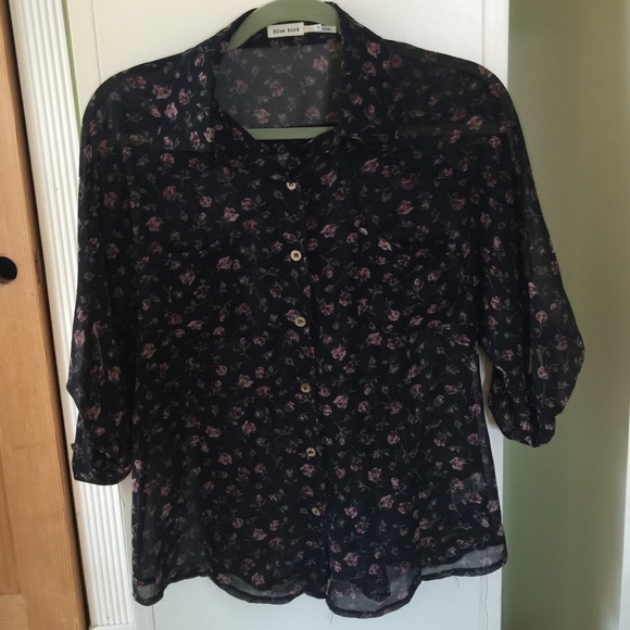 Blue Bird Medium Quarter Sleeve Button Down - Picture 1 of 3