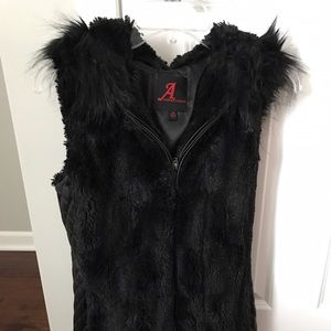 Black Fur Vest