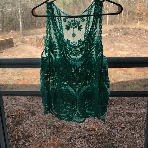 mesh mint green top