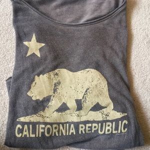 Oversized faded brandy melville California bear T