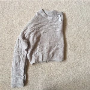Light grey cropped sweater from PacSun
