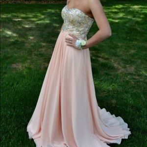 Peach prom dress