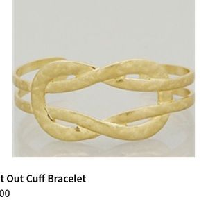 hammered cut out cuff bracelet