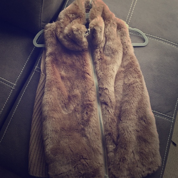 Armani Exchange Faux Fur Vest