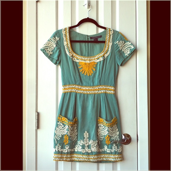 French Connection Embroidered Mini Dress
