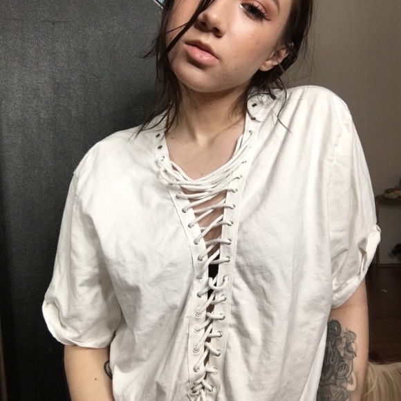 LF Emma and Sam Lace Up Tee