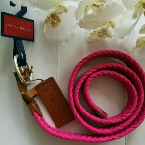 tommy hilfiger pink belt