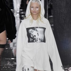 Rihanna  lace puma fenty baggy hoodie white xs