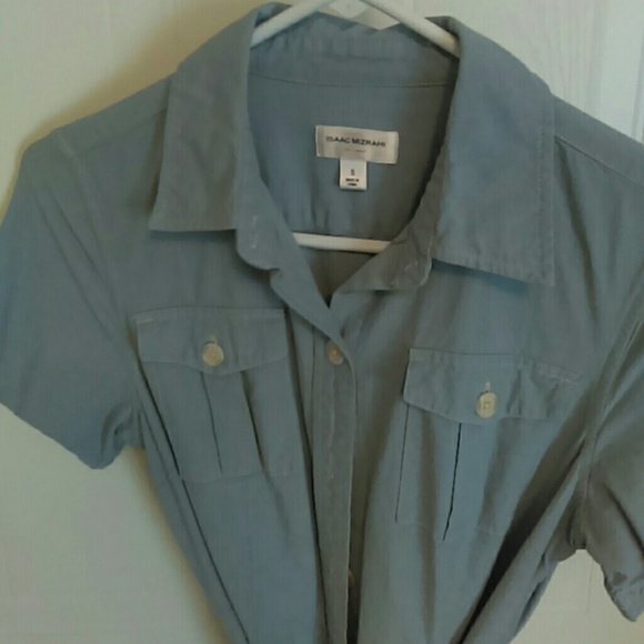 Isaac Mizrahi denim dress with pockets - Picture 2 of 4