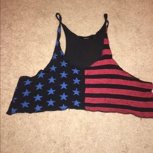 American flag crop top