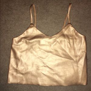 Gold crop top