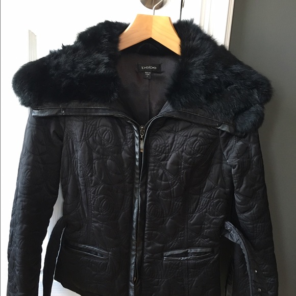 Black Bebe Puffer Jacket and White Bebe Jacket.