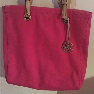 Michael Kors hot pink tote!!! Like new