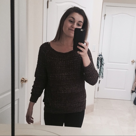 Oversized free people brown knit sweater - Picture 3 of 4