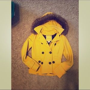 Yellow Short Pea Coat