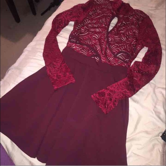 Burgundy lace dress NWOT!!!