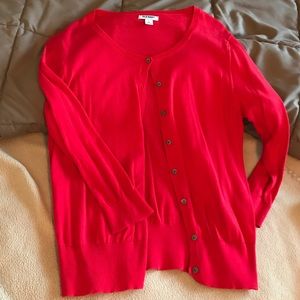 Old Navy Red 3/4 Sleeve Sweater