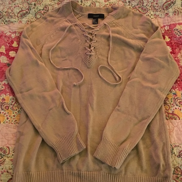 Forever 21 lace-up sweater