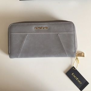 Bebe Zip around grey wallet