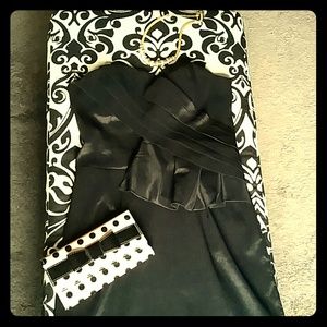 Black Strapless Cocktail Dress