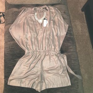 NWT BCBGMAXAZRIA "River" Deep V Romper