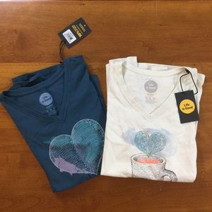 Lot of two Life is Good medium T shirts