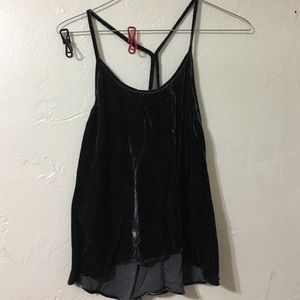 Zara Velvet crop top.