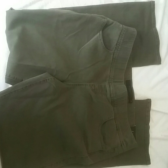 Plus-size Torrid olive green denim leggings