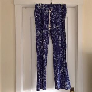 Roxy indigo printed coverup pants