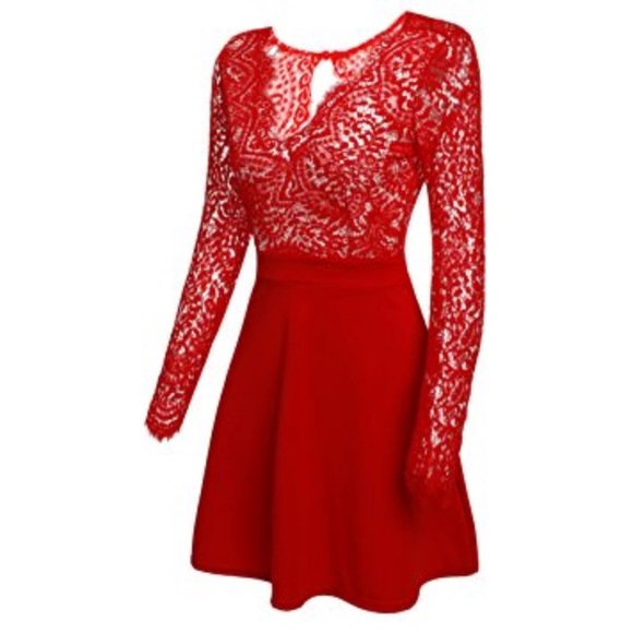 LACE BACKLESS DRESS - Picture 2 of 4