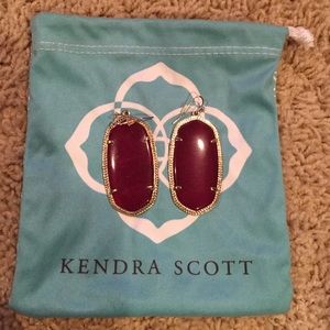 Danielle, Kendra scott earrings in dark red
