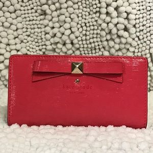 Kate Spade Bow Strawberry Patent Leather Wallet