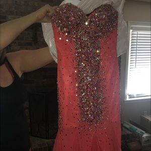 long mermaid prom dress