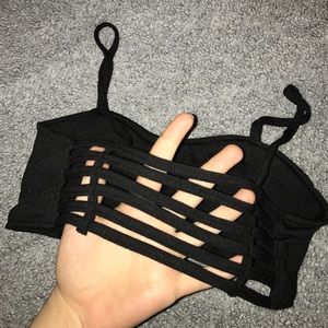 Sexy Strappy bralette top black