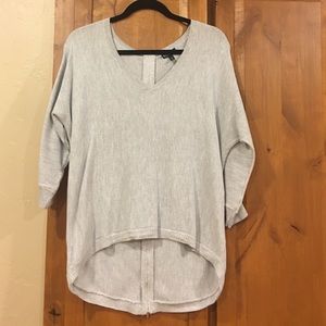Express gray zip back sweater