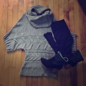 BCBG cowl neck alpaca wool sweater