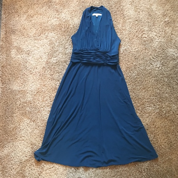 Blue Halter and empire waisted dress.  Size 12.