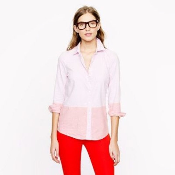 J.Crew Boy Shirt in Colorblock Oxford